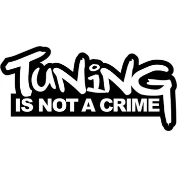 Samolepicí dekorace na vozidlo Samolepka Tuning is not crime na auto a motorku, tuning nálepka (1674)