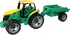 Hračka na písek Lena Traktor bez lžíce a bagru s přívěsem traktor