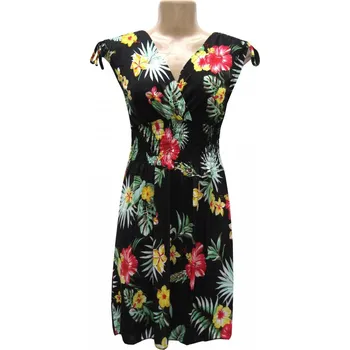 Dámské šaty Dámské elastické letní šaty 9804-43 černé M/L