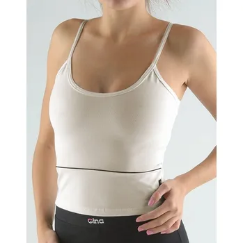 GINA dámské tílko, širší ramínka, šité 98001P písková černá M