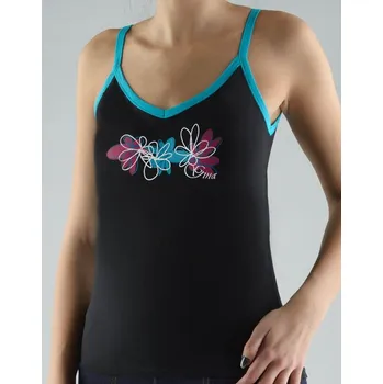 GINA dámské košilka, úzká ramínka, šité, s potiskem Disco V 18032P černá 42/44