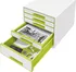 Zásuvkový kontejner Box zásuvkový Leitz WOW 5 zásuvek zelený/bílý