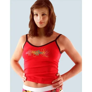 GINA dámské košilka, úzká ramínka, šité, s potiskem Disco V 18032P třešňová 38/40