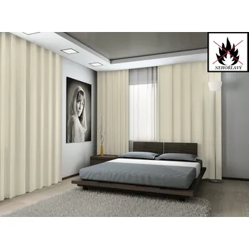 Dekorační látka Blackout nehořlavý - krémová - 280 cm bez obšití 280