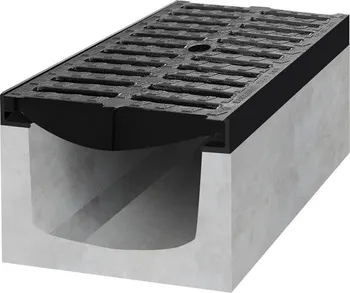 Odvodňovací žlab Gutta betonový žlab D400 s litinovou mříží 500 x 300 x 200 mm