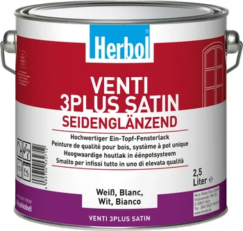 Lak na dřevo Herbol-VENTI3Plus satin,bílý 2,5L