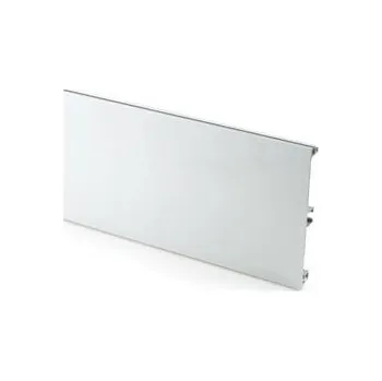 Nábytkové kování VOLPATO soklový profil, výška 120 mm, délka 4000 mm, hliník nerez efekt