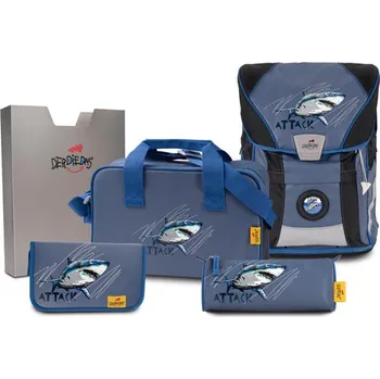 DerDieDas 5-dílný set Ergoflex Vario, žralok Set školních potřeb DerDieDas 5-dílný set Ergoflex Vario, žralok