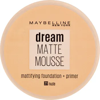 Maybelline Dream Matte pěnový make-up 18 ml, 21 Nude Make-up Maybelline Dream Matte pěnový make-up 18 ml, 21 Nude
