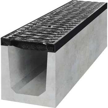 Odvodňovací žlab Gutta spádový betonový žlab D400 s litinovou mříží 8 / 1000 x 200 x 250 mm