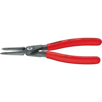 Dílna KNIPEX 4811J3 Precizní kleště na pojistné kroužky (Délka 225mm. Kapacita pro Ø otvoru: 40-100mm. Segrovky pro vnitřní kroužky v otvorech. Šedě fosfátované atramentolem, Rukojeti potažené umělou hmotou bránící sklouznutí. DIN 5256 C.)