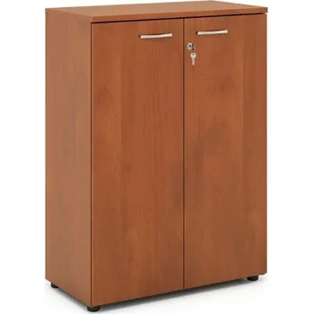 Policová skříň Dvoudvéřová policová skříň OFFICE se zámkem, 2 police, střední