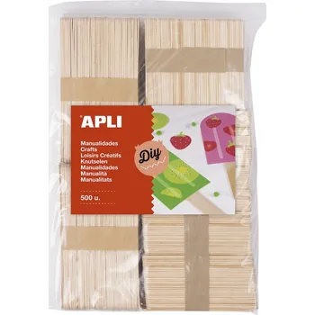 Výtvarná sada APLI Nanuková dřívka - JUMBO PACK - mix velikostí, přírodní - [800 ks]