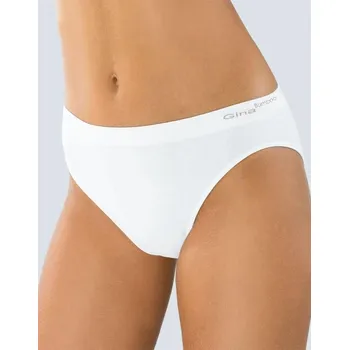 Kalhotky GINA dámské kalhotky klasické s úzkým bokem, úzký bok, bezešvé, jednobarevné Bamboo PureLine 00018P bílá M/L