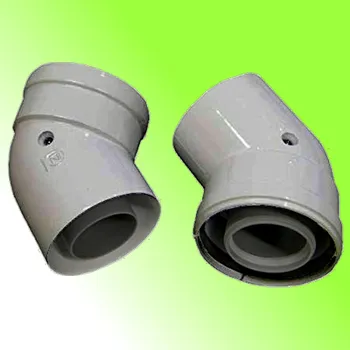 Kouřovod ARISTON Koleno 45°; průměr 60/100; 2 kusy v balení, kondenzační, šedý lak