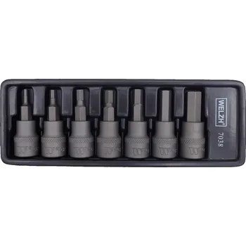 Gola hlavice Hlavice zástrčné 3/8", Inbus H3-H10, S2, sada 7 dílů, Welzh (Welzh Werkzeug)