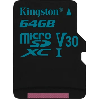 Paměťová karta Kingston Canvas Go microSDXC 64 GB Class 10 UHS-I V30 (SDCG2/64GBSP)