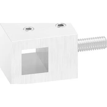 Feldmann Nerezový držák prutové výplně zábradlí - prutů pr.12x12 mm 50467-240A průběžný, na hranol, brus