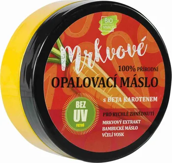 Přípravek na opalování Vivaco mrkvové opalovací máslo bez UV filtrů 150 ml