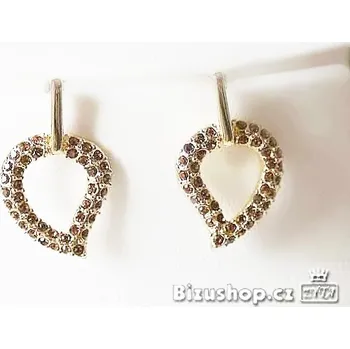 Náušnice Náušnice zlacené z českými skleněnými kamínky 32162 , Jablonecká bižuterie