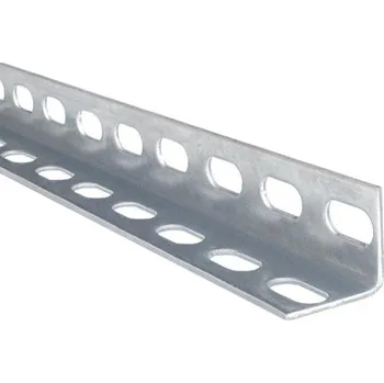 Úhloměr Lomax Montážní děrovaný úhelník pro ukotvení kolejnice pohonu garážových vrat, pr.30x30 mm, 3 m