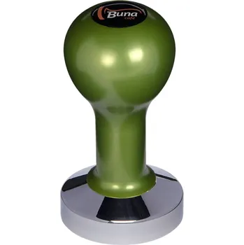 Buna café tamper, kov, zelený, TP, 58 mm, nerez lesk, konvexní