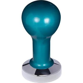 Buna café tamper, kov, modrý, 53 mm, nerez lesk, plochý