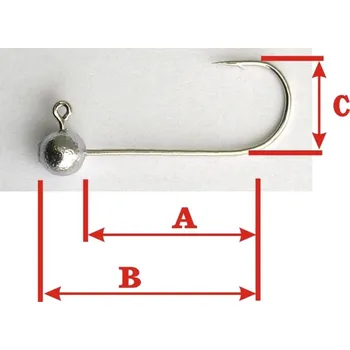 Rybářský háček Jig koule bez krčku 11g-2/0
