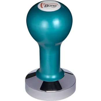 Buna café tamper, kov, modrý, SP, 58 mm, nerez lesk, konvexní
