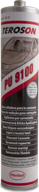 Teroson PU 9100 310ml bílý (Lepící a těsnící hmota pro veškeré práce, u kterých musí být po utěsnění a zalepení dosažená rychlá přelakovatelnost)