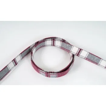 Popruh bavlněný 20mm, vínová kostka, galanterie, metráž