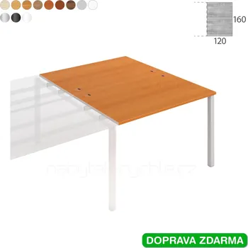 Nábytek USD 1200 R Hobis UNI - Stůl pracovní zdvojený řetězící 120 x 160