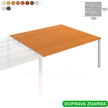 Psací stůl USD 1800 R Hobis UNI - Stůl pracovní zdvojený řetězící 180 x 160