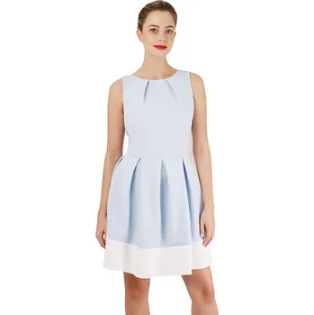 Dámské šaty Closet London Closet Hackney Dress Light Blue/White