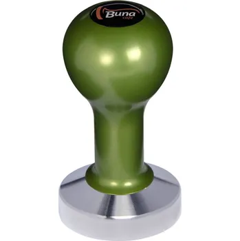 Buna café tamper, kov, zelený, TP, 58 mm, nerez mat, plochý