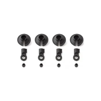 RC model RC8B3, RCB8T3: Plastové kloubky a spodní talířky tlumičů 20 mm