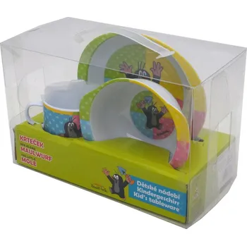 Sada nádobí Moravská ústředna Brno Sada nádobí Krtek 4barevná 3 ks