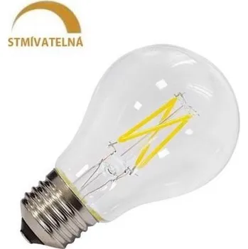 Žárovka LED21 LED žárovka 6W 4xCOB Filament E27 600lm CCD TEPLÁ BÍLÁ, STMÍVATELNÁ