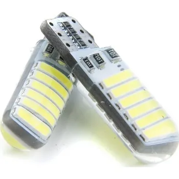 Autožárovka W5W LED žárovky (12 x SMD 7020) 6000K CANBUS