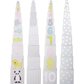 ostatní stavebnice JaBaDaBaDo Stahovací kostky 1-10 šedé