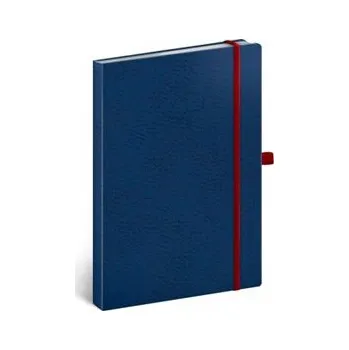 Zápisník Notes - Vivella Classic modrý/červený, linkovaný, 15 x 21 cm