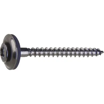 Vrut Univerzální vrut 4,5x35 PZ, čočková hlava s gumovou podložkou, nerez A2, 100ks