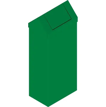 Odpadkový koš Koš na tříděný odpad 1268, objem 120 l, zelený