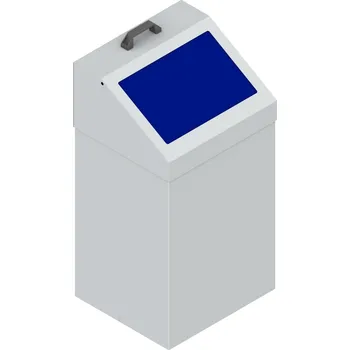 Odpadkový koš Koš na třídění odpadu 1267, objem 70 l, víko modré