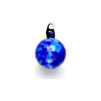 Přívěsek Stříbrný přívěsek, synt. tmavě modrý opál - P 1104 /8 mm (opál 8 mm)