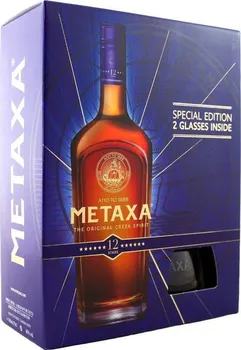 Brandy Metaxa 12* 40 % 0,7 l  + 2x sklenička