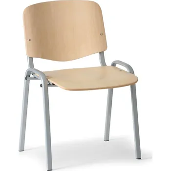 Konferenční židle dřevěná, šedá podnož, slevy od více ks