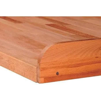 Dílenský stůl Buková spárovka 50 mm, zvýšená hrana, DPS01BS50M