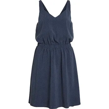 Dámské šaty Vila Vilaia S/L V-Neck Dress Fav Lux Total Eclipse