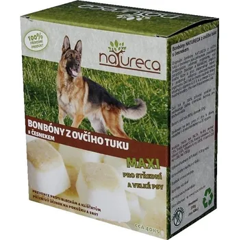 Pamlsek pro psa Natureca Maxi bonbóny z ovčího tuku s česnekem 250 g